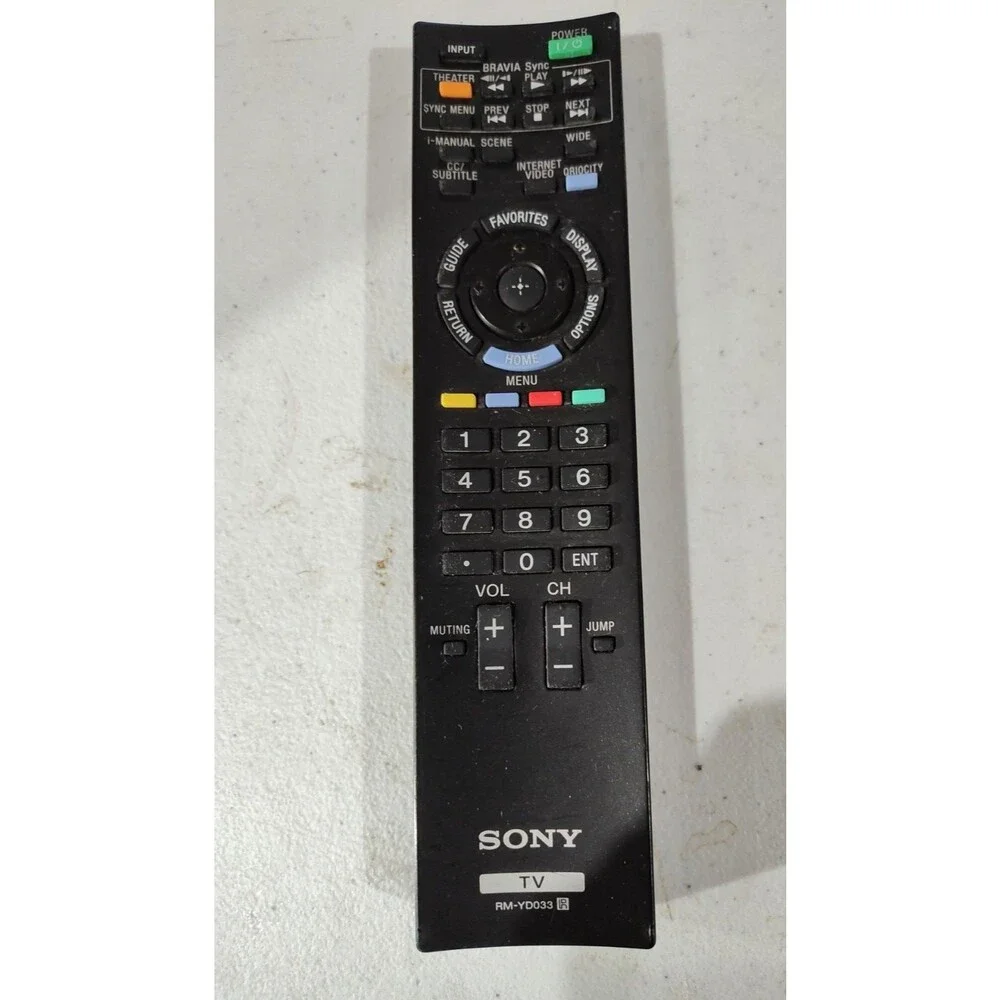 Sony RM-YD033 Remote Control TV Television Genuine OEM Original Replacement